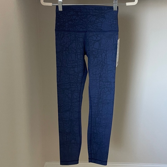 NWT Lululemon Wunder Train High-Rise Tight 25" Blue Thread Dye (Size 4) - Picture 4 of 10